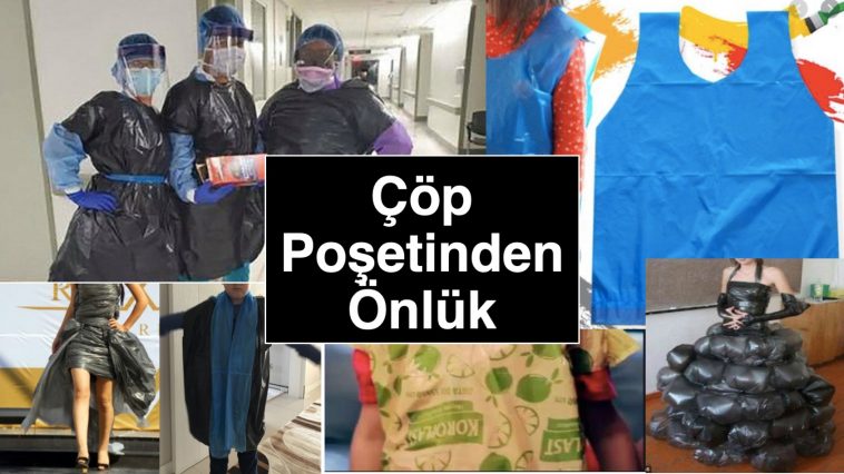 çöp poşetinden önlük